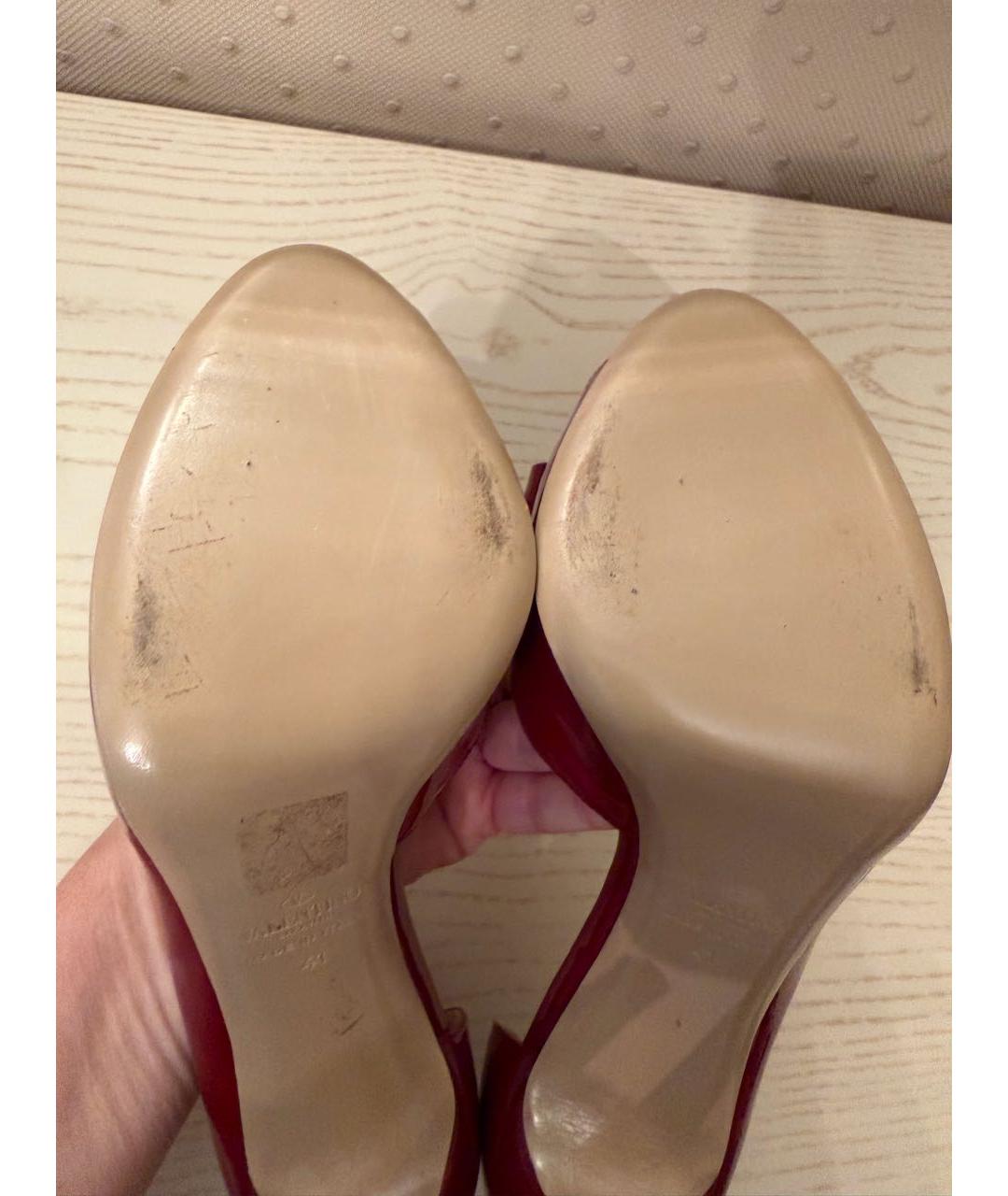 VALENTINO Бордовые туфли из лакированной кожи, фото 4