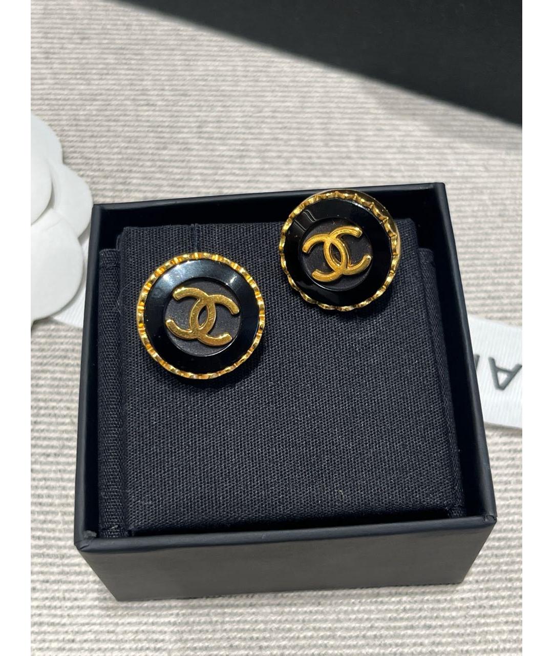 CHANEL Золотые серьги, фото 9