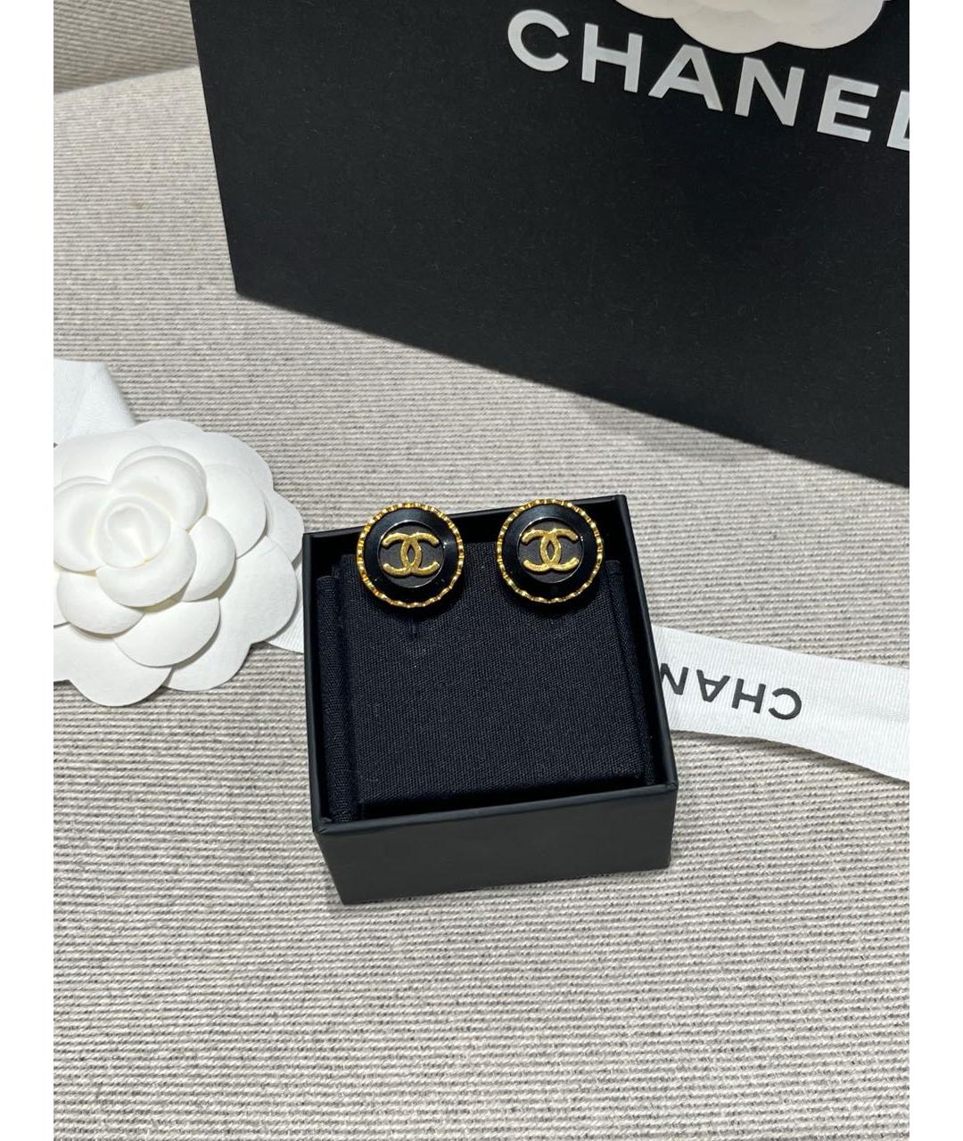 CHANEL Золотые серьги, фото 2