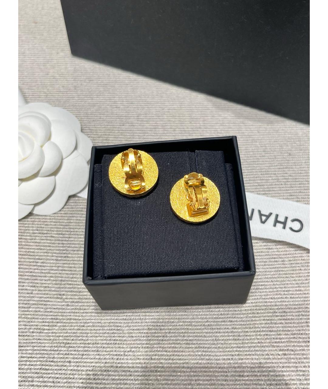 CHANEL Золотые серьги, фото 5