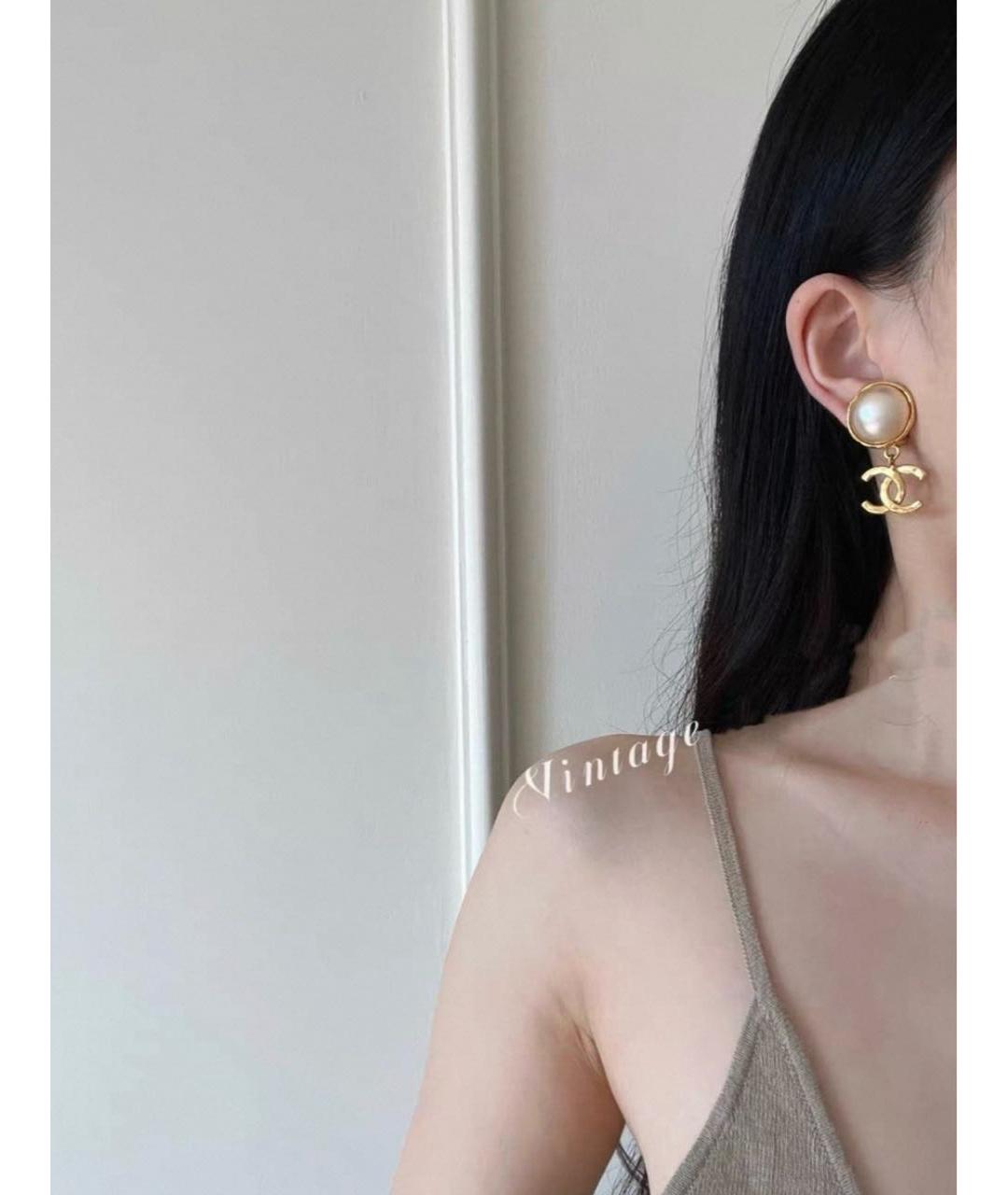 CHANEL Золотые серьги, фото 8