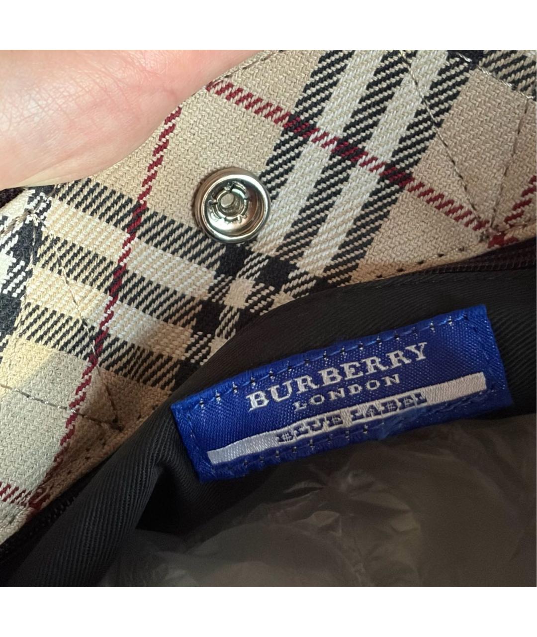BURBERRY Бежевая тканевая сумка тоут, фото 3