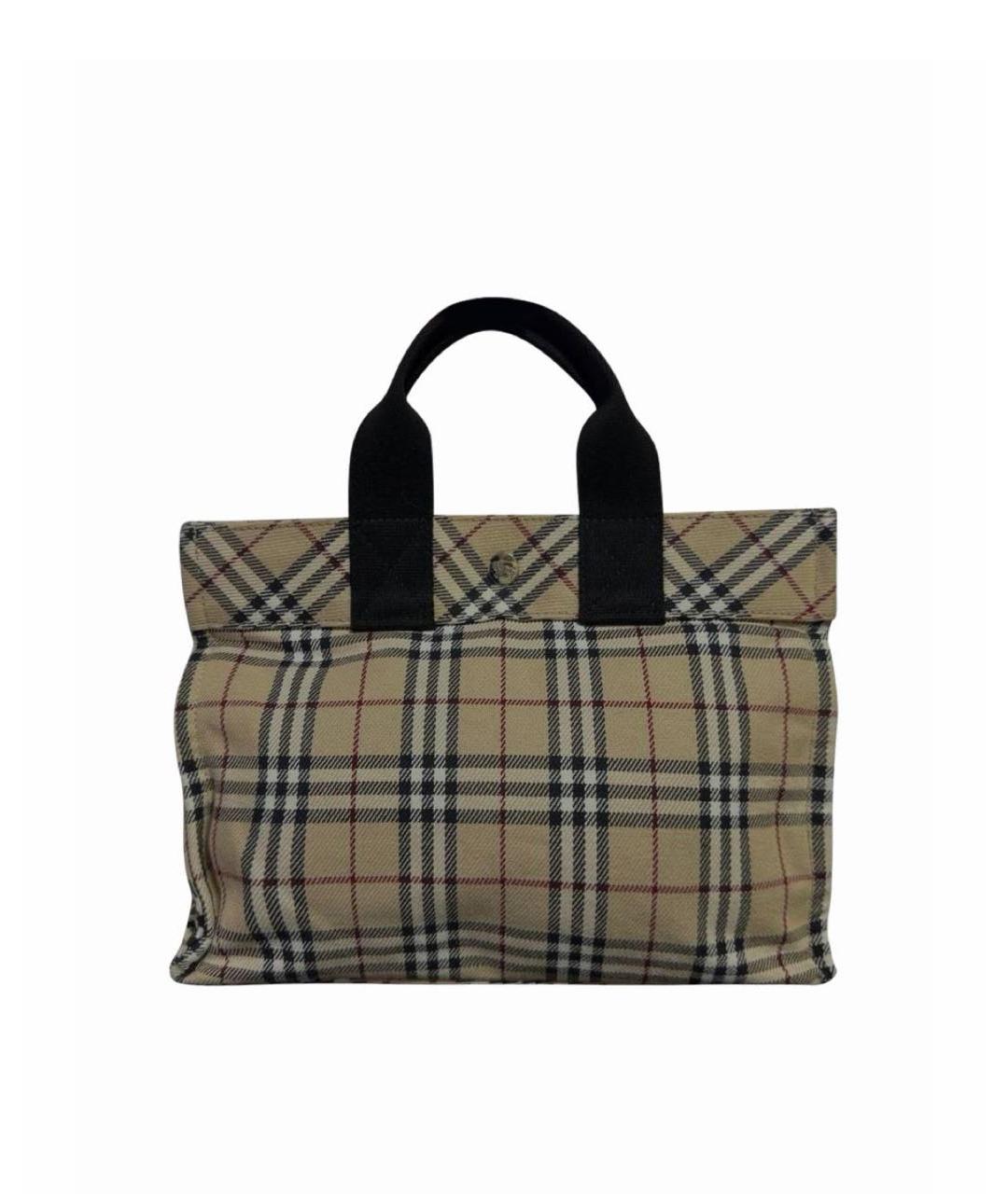 BURBERRY Бежевая тканевая сумка тоут, фото 1