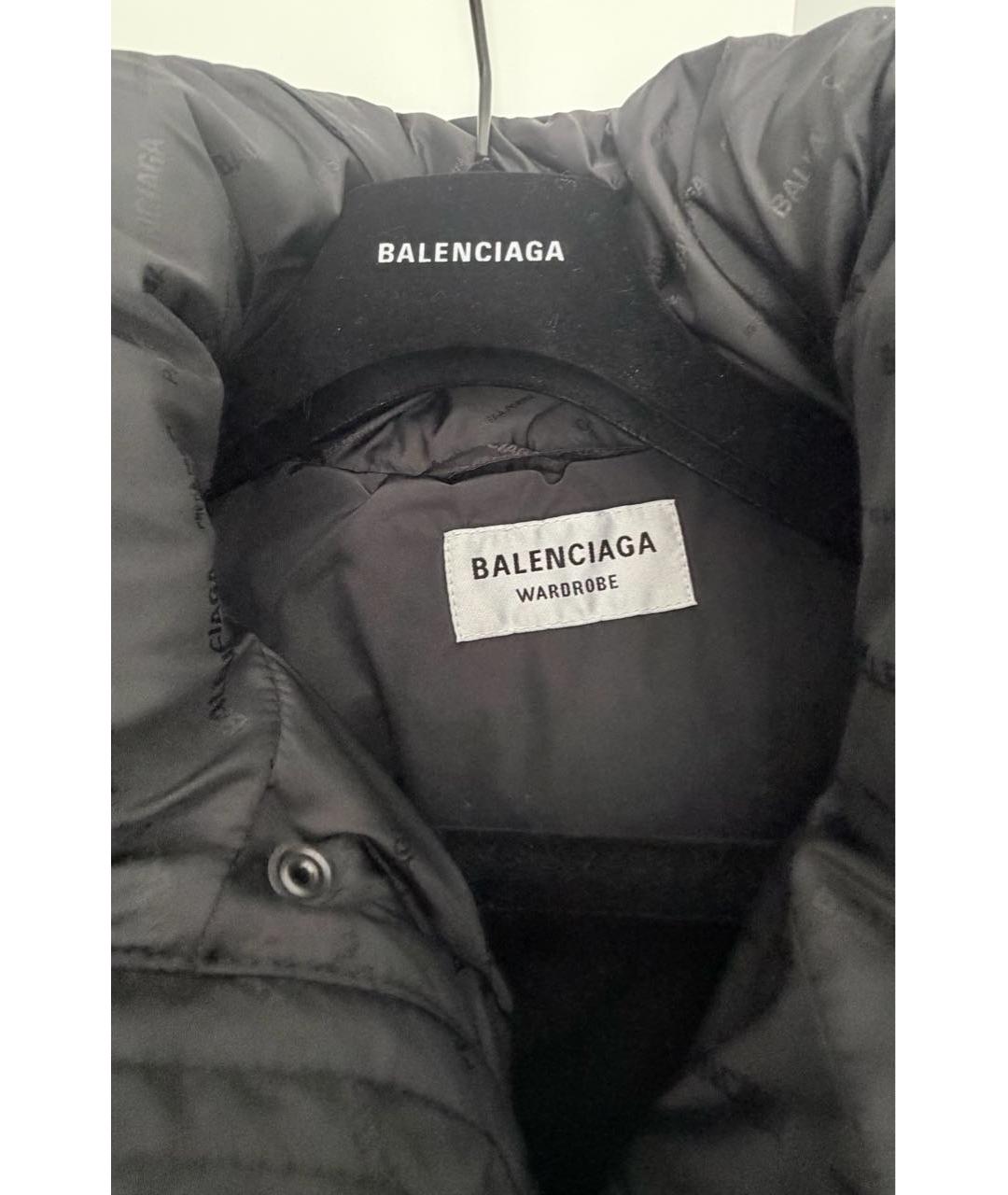 BALENCIAGA Черный нейлоновый пуховик, фото 4