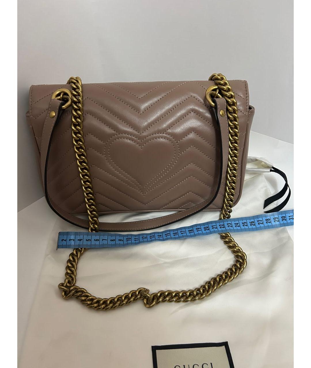 GUCCI Бежевая кожаная сумка через плечо, фото 2