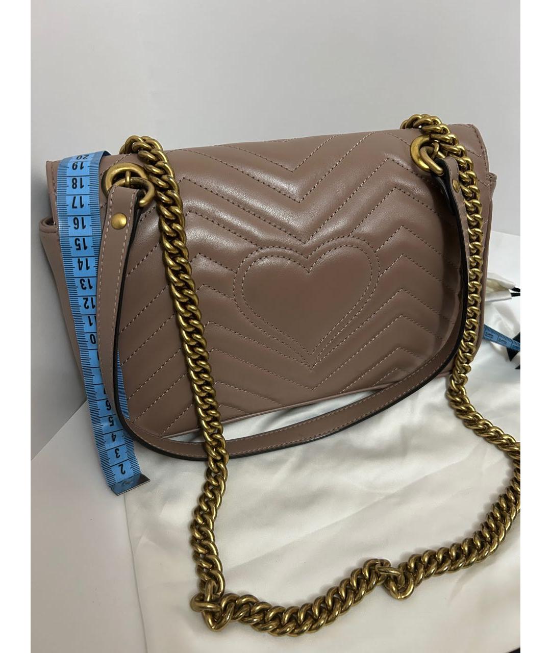 GUCCI Бежевая кожаная сумка через плечо, фото 3