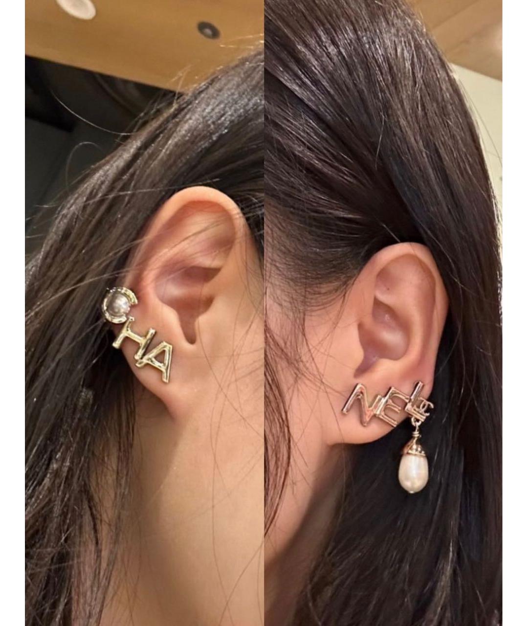 CHANEL Золотые серьги, фото 2