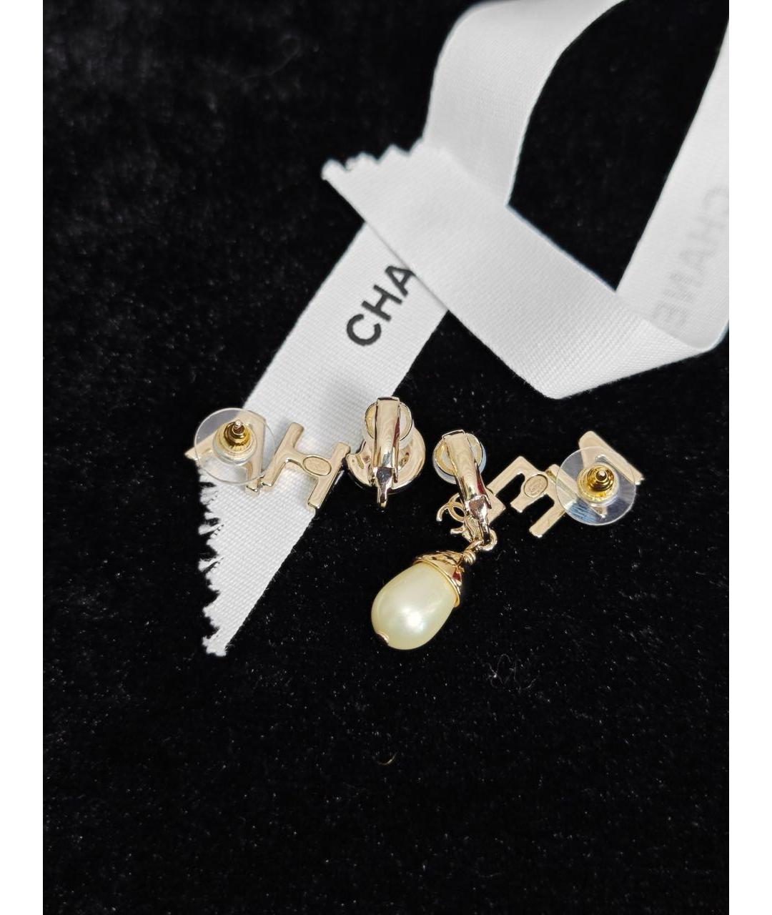 CHANEL Золотые серьги, фото 5