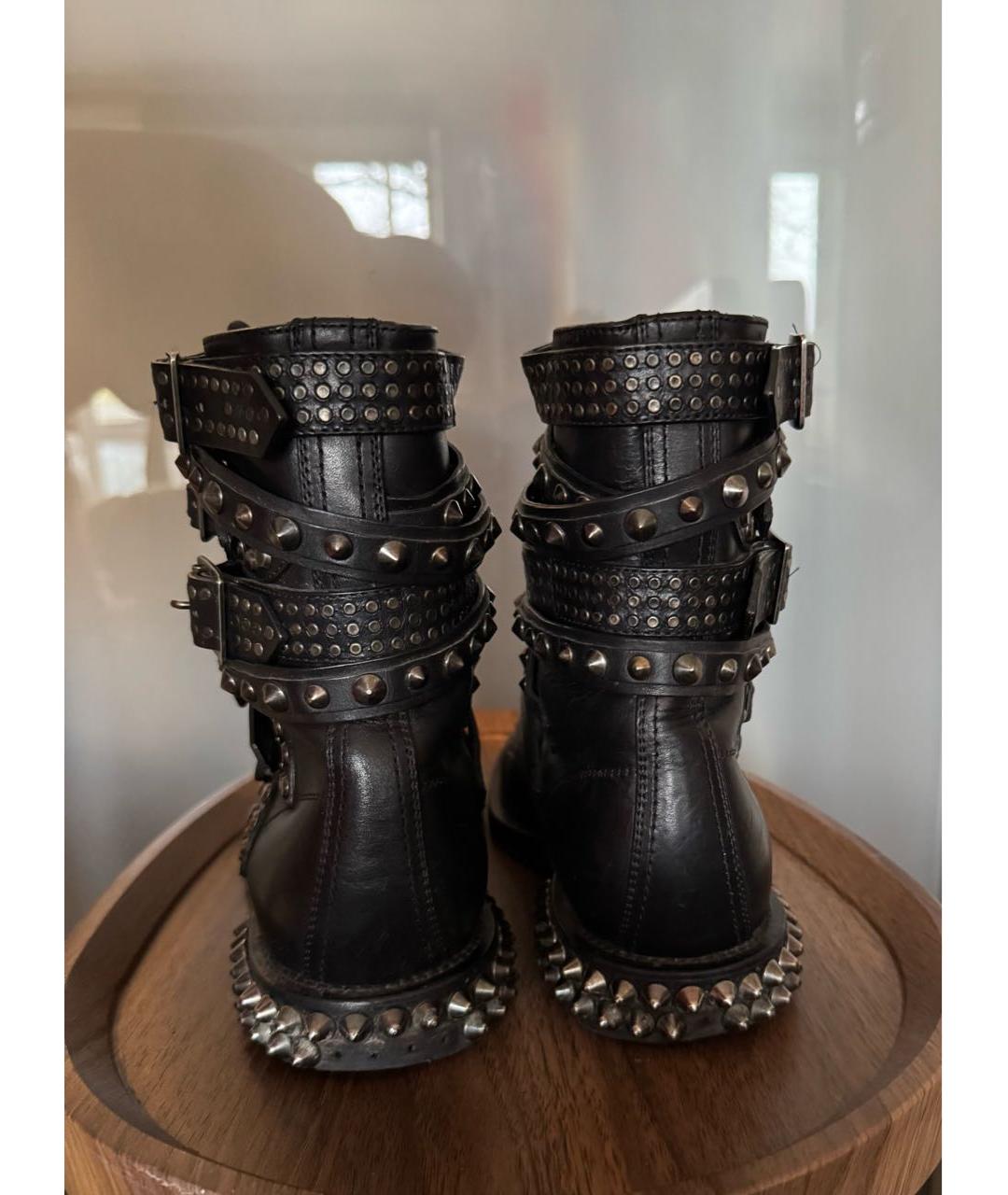 SAINT LAURENT Черные кожаные ботинки, фото 5