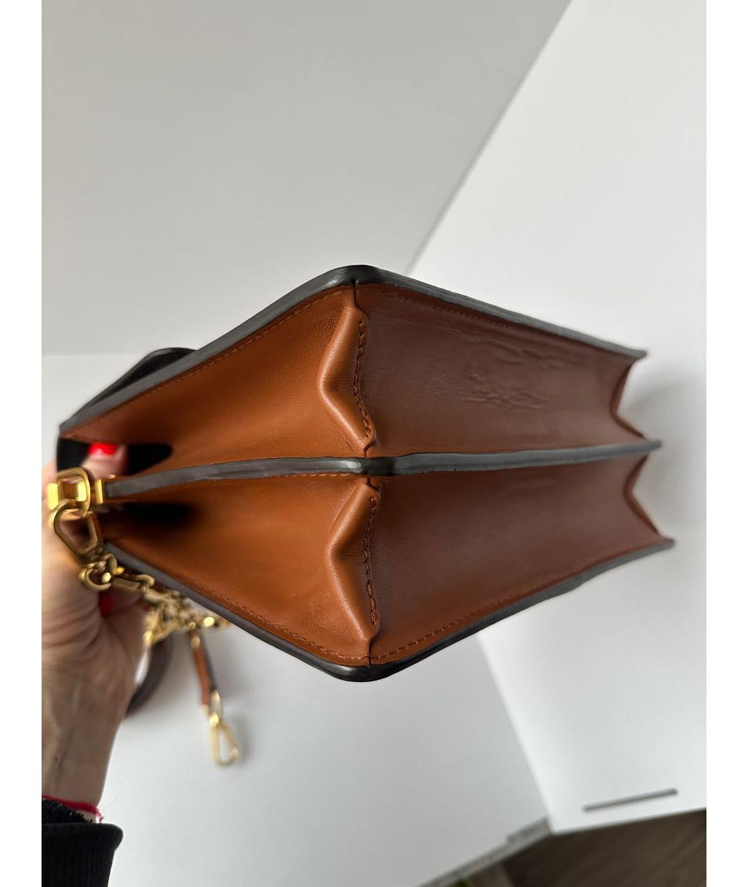 LOUIS VUITTON Коричневая кожаная сумка тоут, фото 7