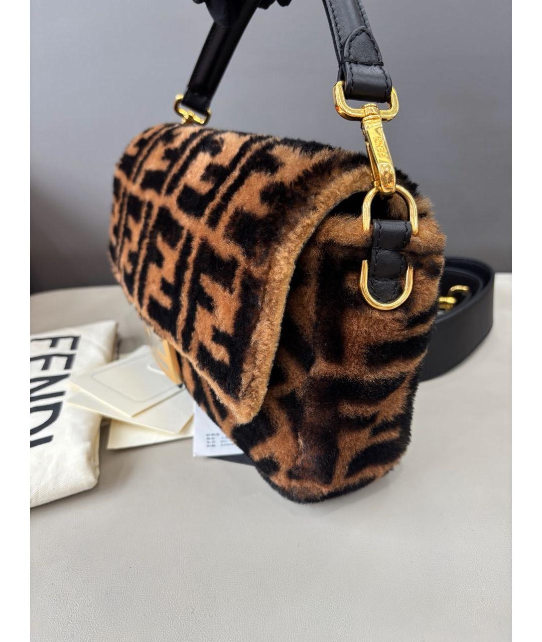 FENDI Коричневая сумка через плечо, фото 3