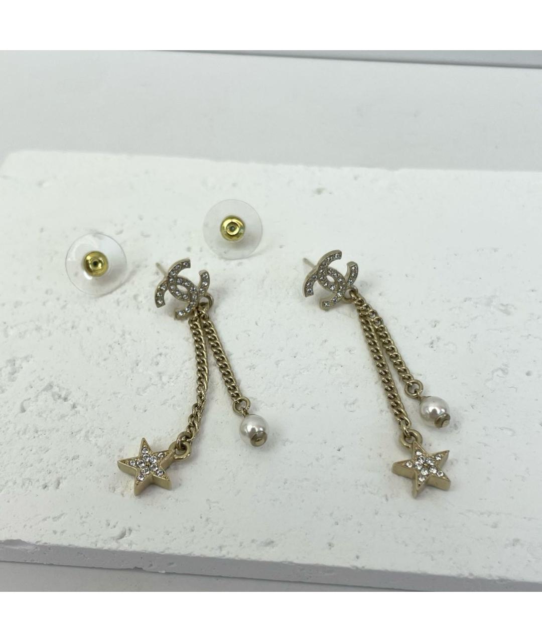 CHANEL Золотые серьги, фото 3