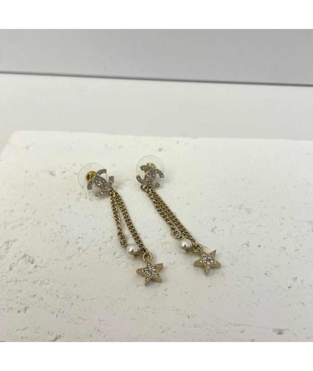 CHANEL Золотые серьги, фото 2