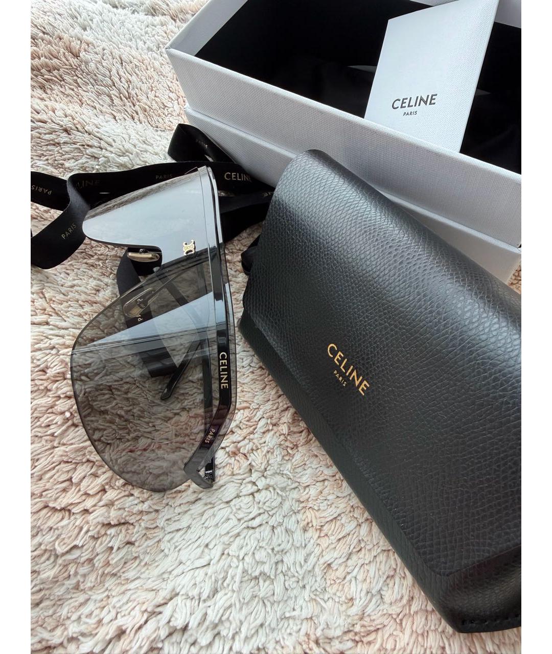 CELINE Черные металлические солнцезащитные очки, фото 2