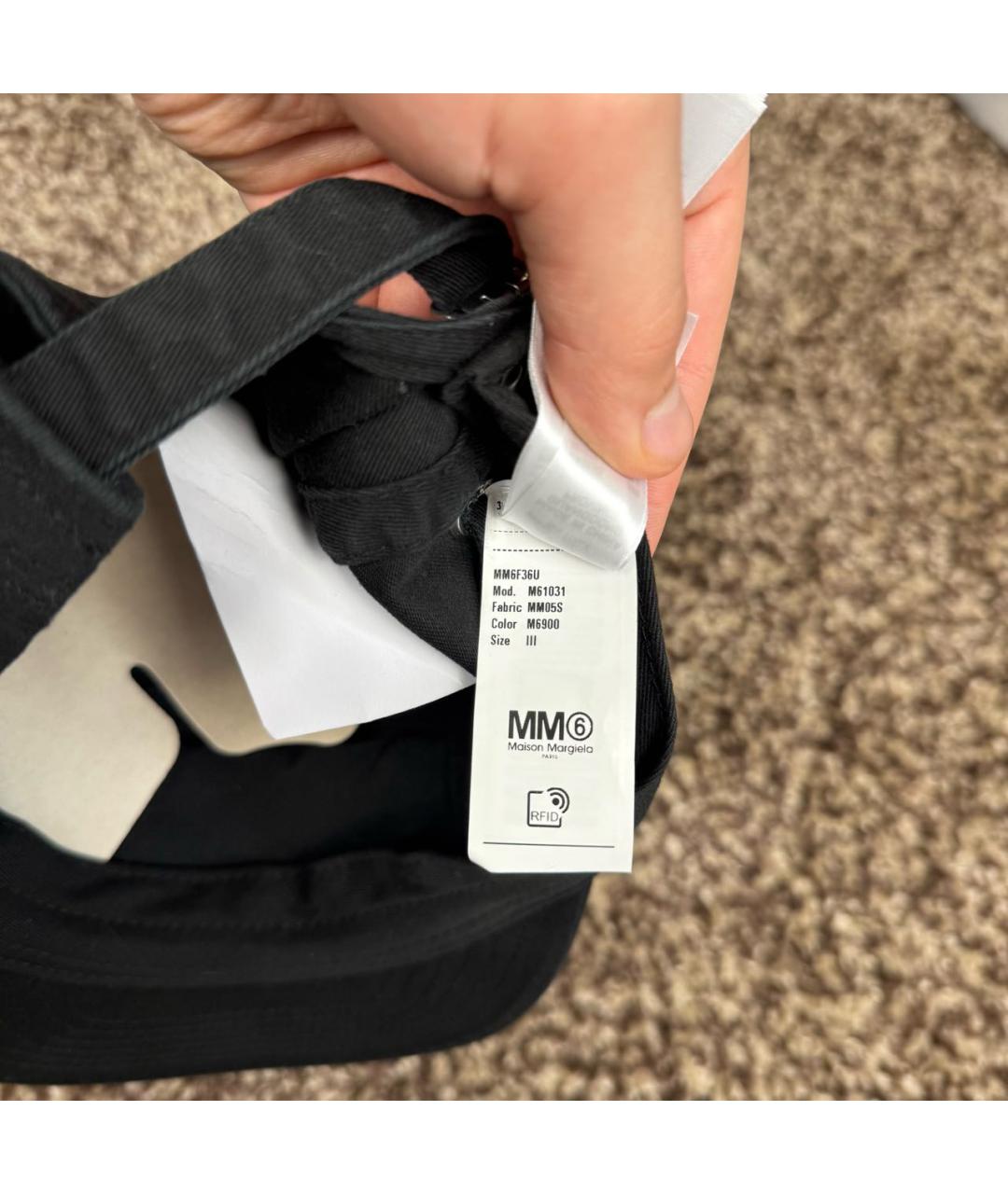 MM6 MAISON MARGIELA Черная хлопковая кепка/бейсболка, фото 6