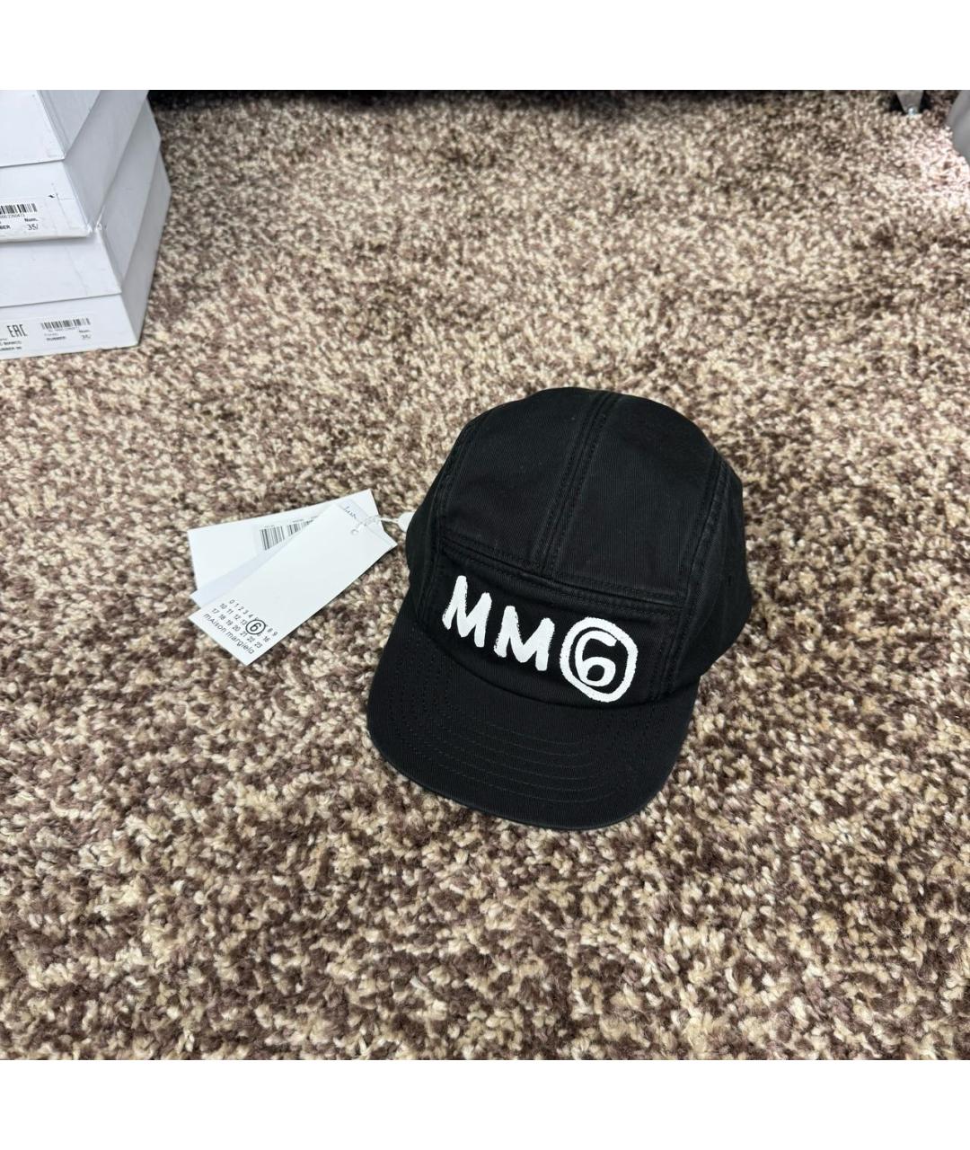 MM6 MAISON MARGIELA Черная хлопковая кепка/бейсболка, фото 2