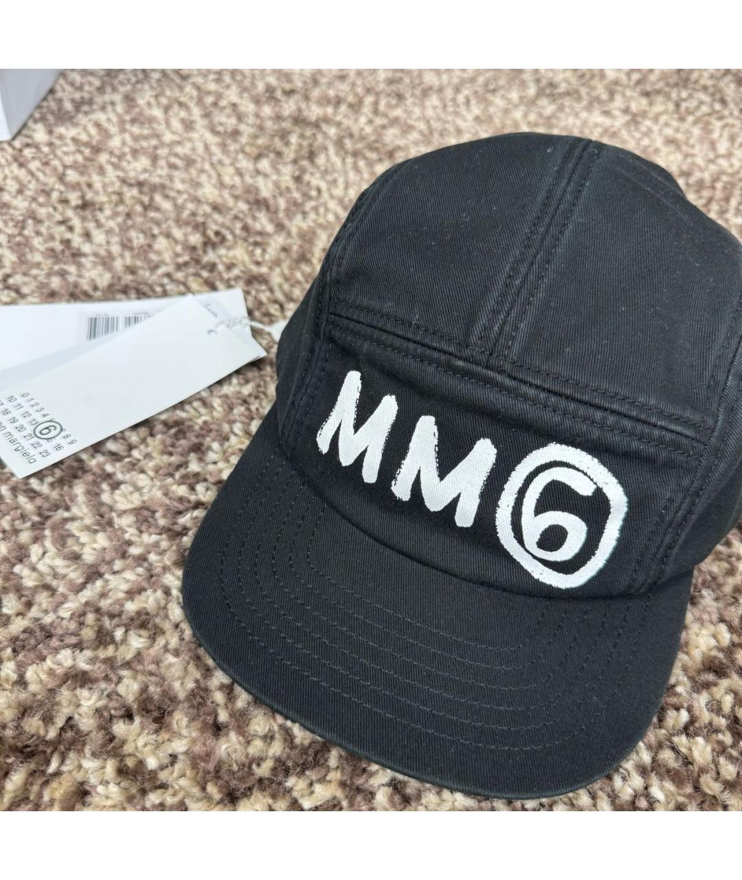 MM6 MAISON MARGIELA Черная хлопковая кепка/бейсболка, фото 3