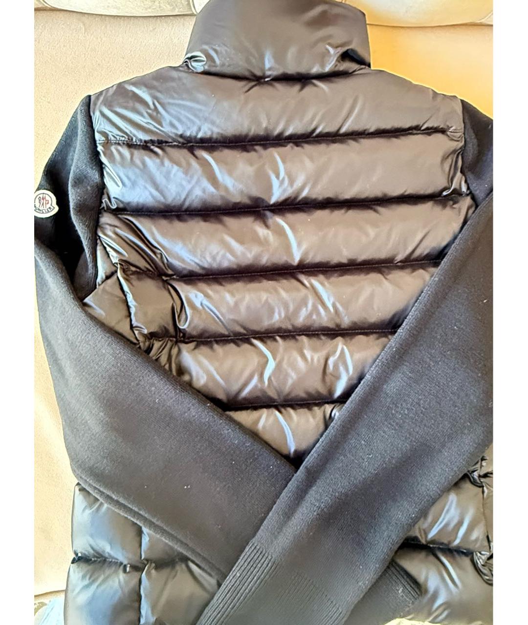 MONCLER Черный пуховик, фото 2