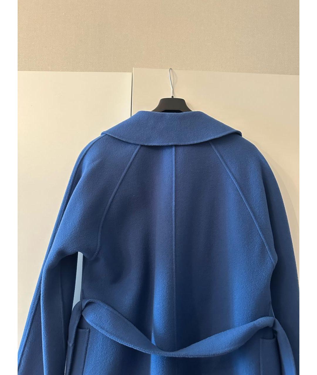 WEEKEND MAX MARA Синее шерстяное пальто, фото 3