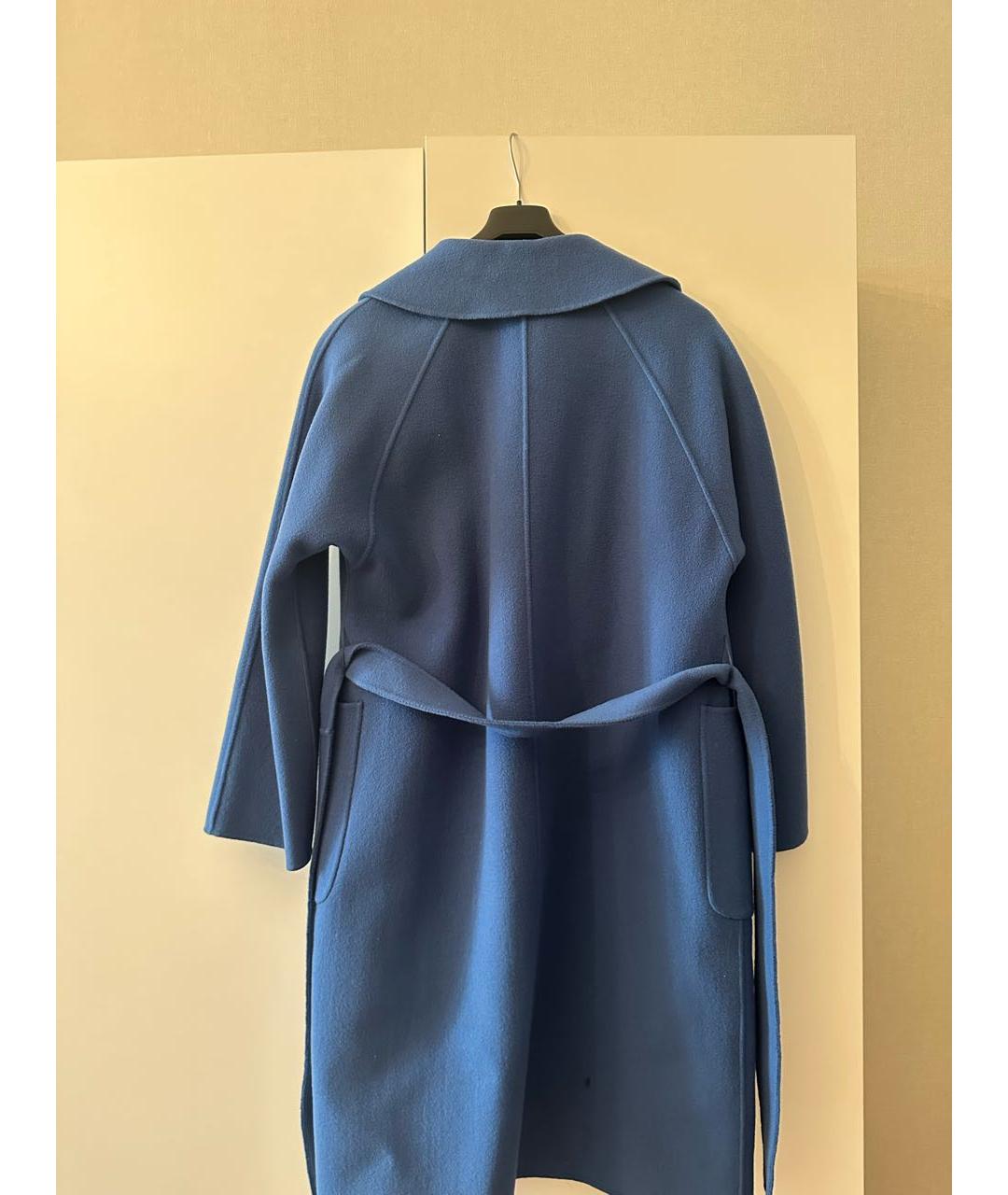 WEEKEND MAX MARA Синее шерстяное пальто, фото 2