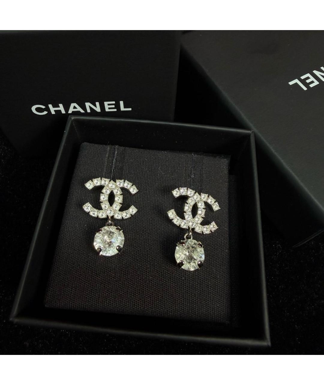 CHANEL Серебряные серьги, фото 6
