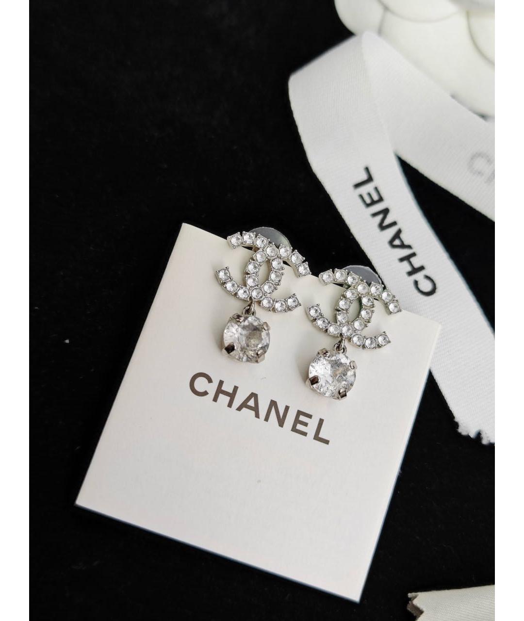 CHANEL Серебряные серьги, фото 2