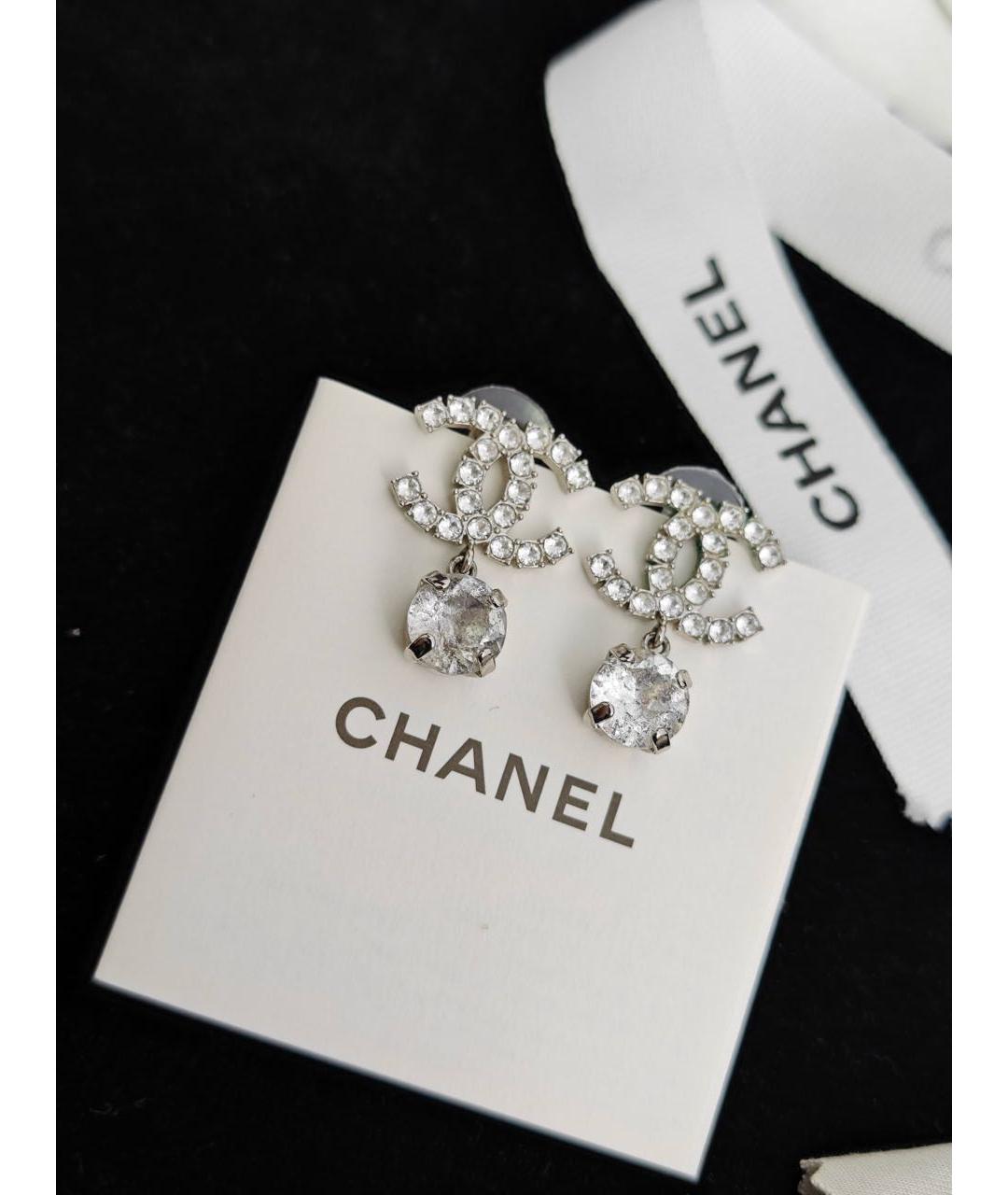 CHANEL Серебряные серьги, фото 3
