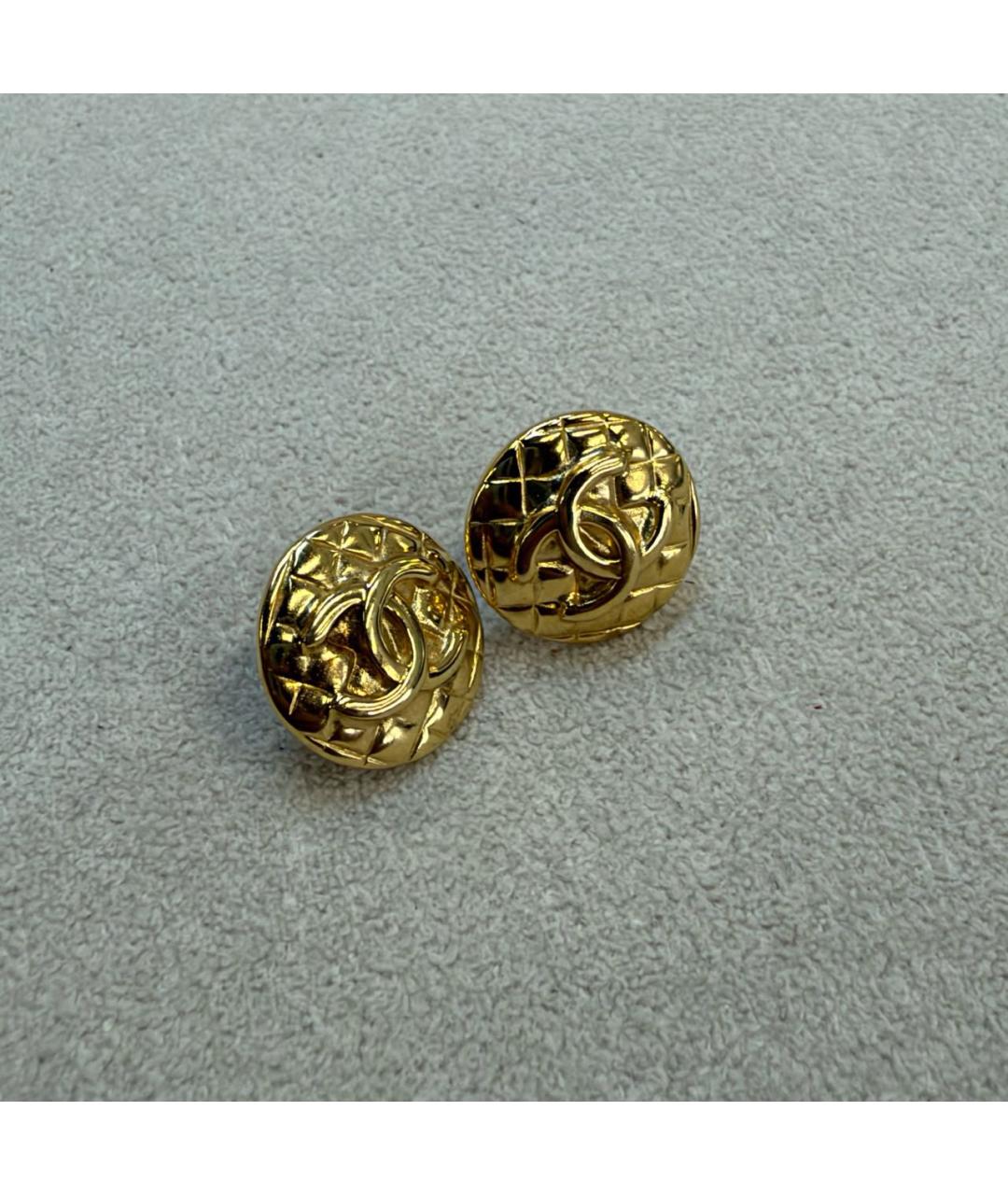 CHANEL Золотые серьги, фото 3