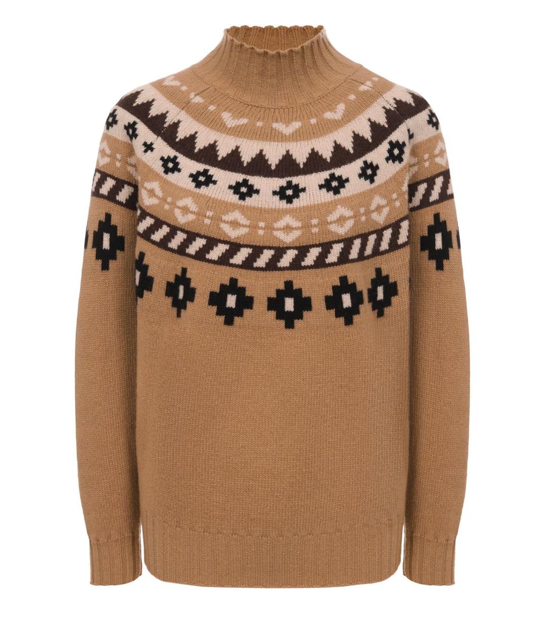WEEKEND MAX MARA Коричневый шерстяной джемпер / свитер, фото 1