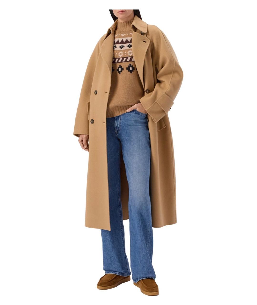 WEEKEND MAX MARA Коричневый шерстяной джемпер / свитер, фото 6