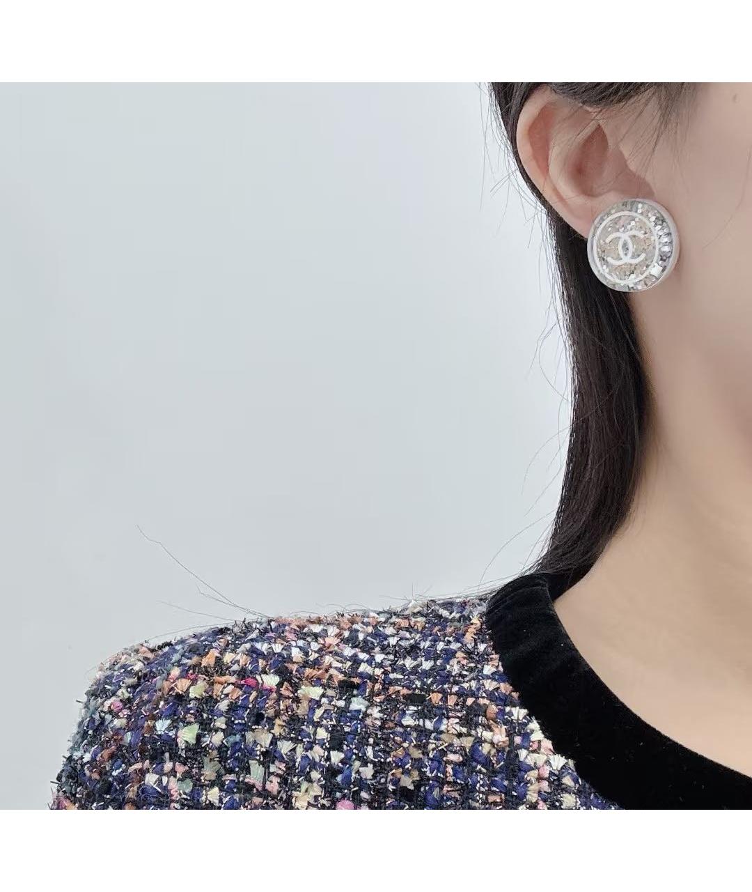 CHANEL Серебряные серьги, фото 5