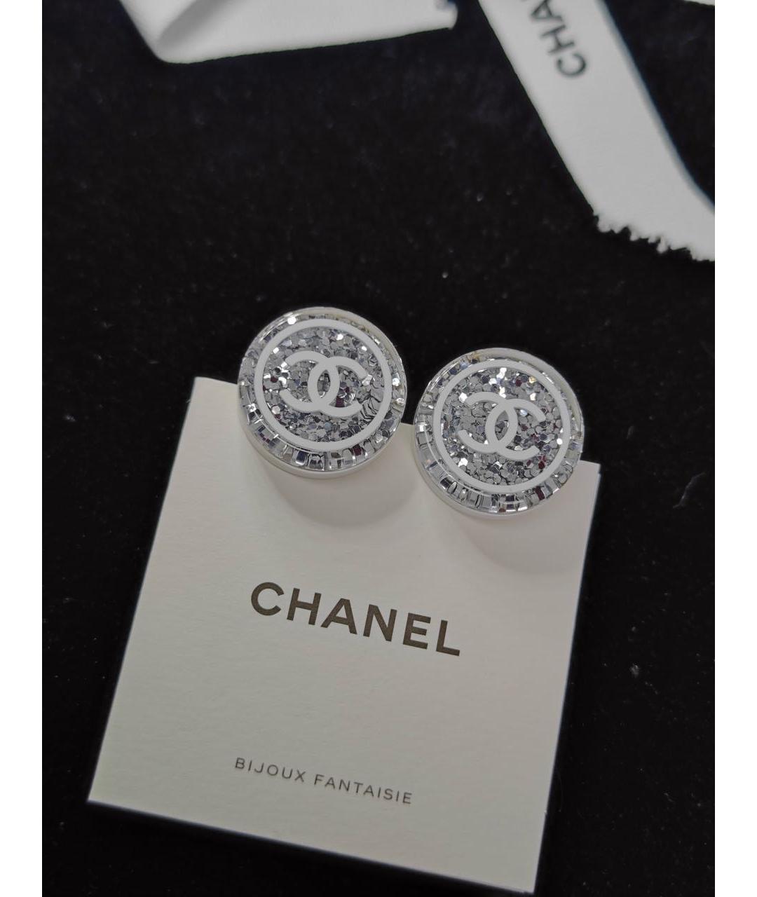 CHANEL Серебряные серьги, фото 2