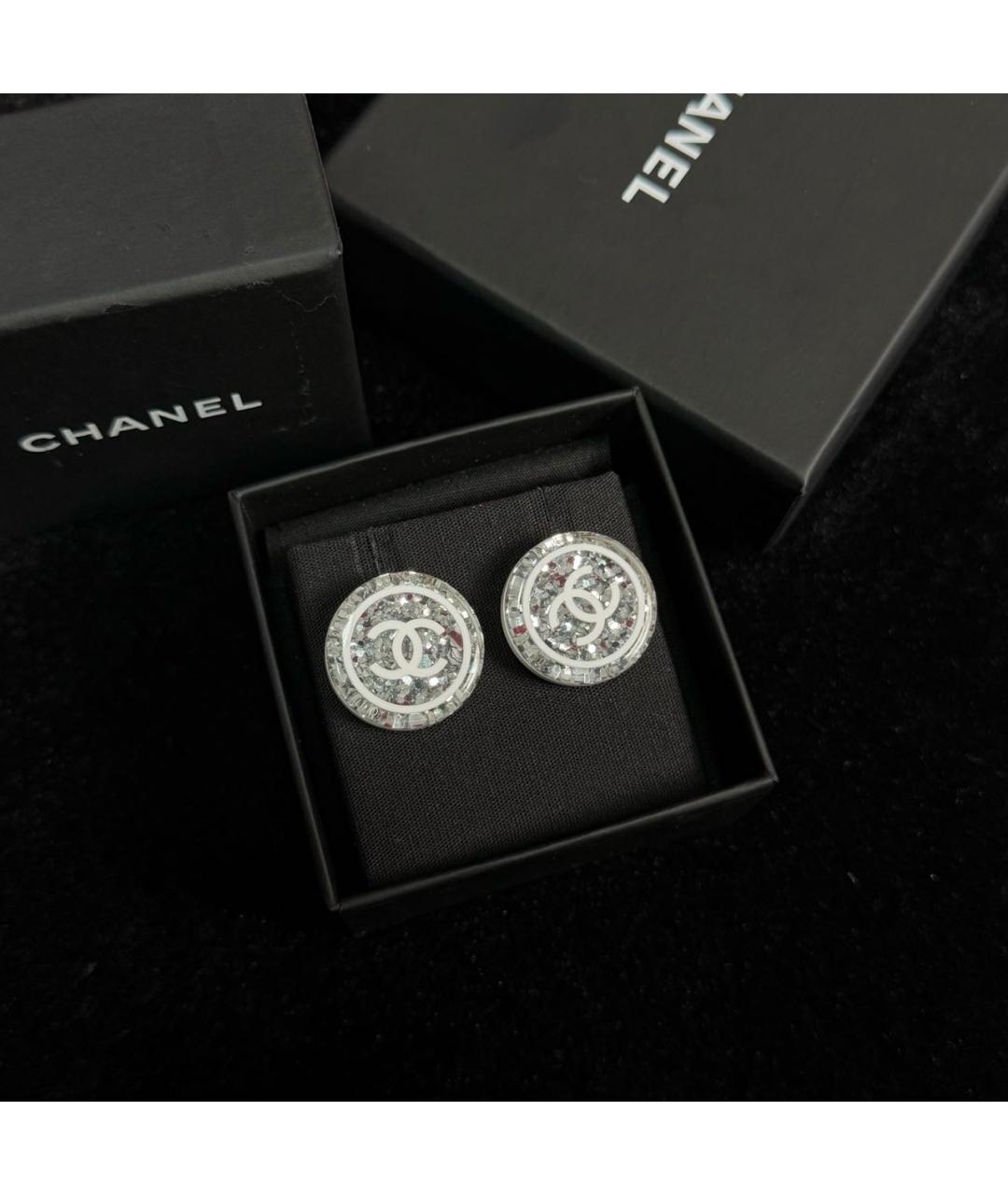 CHANEL Серебряные серьги, фото 6