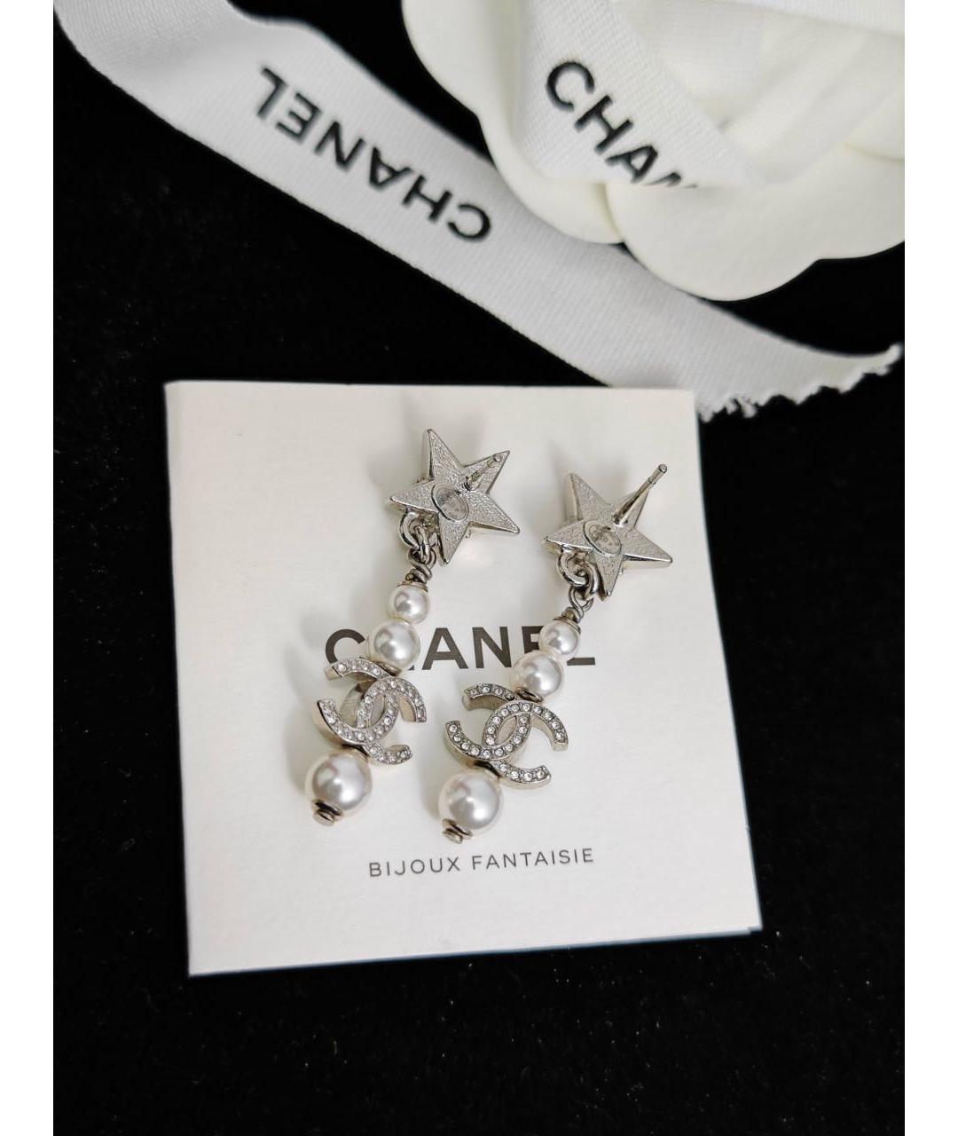 CHANEL Серебряные серьги, фото 2