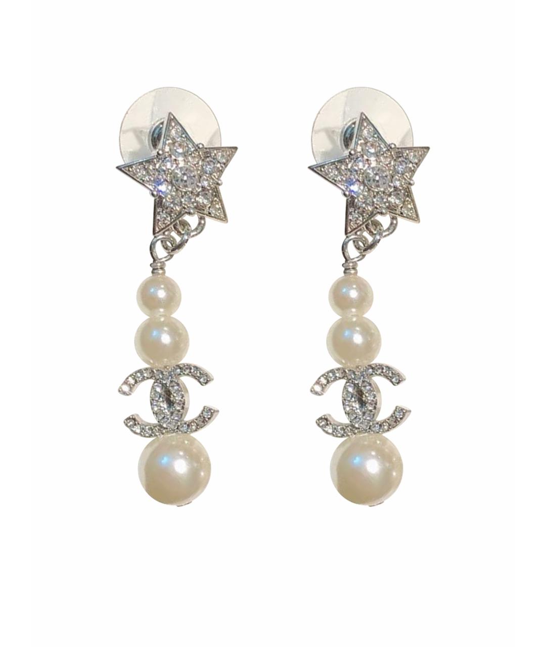 CHANEL Серебряные серьги, фото 1
