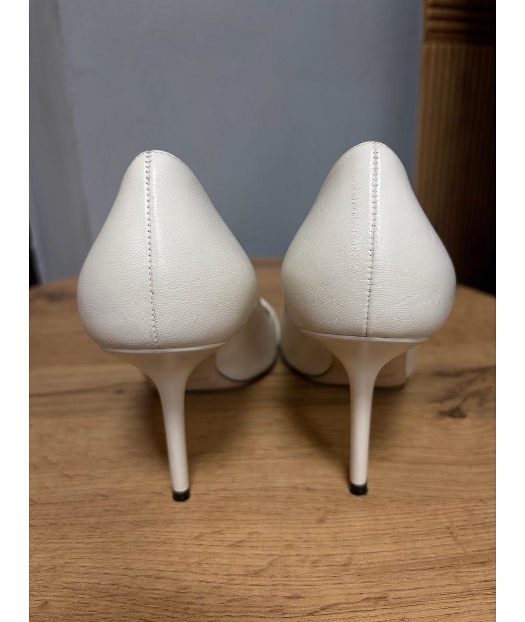 JIMMY CHOO Белые кожаные туфли, фото 4