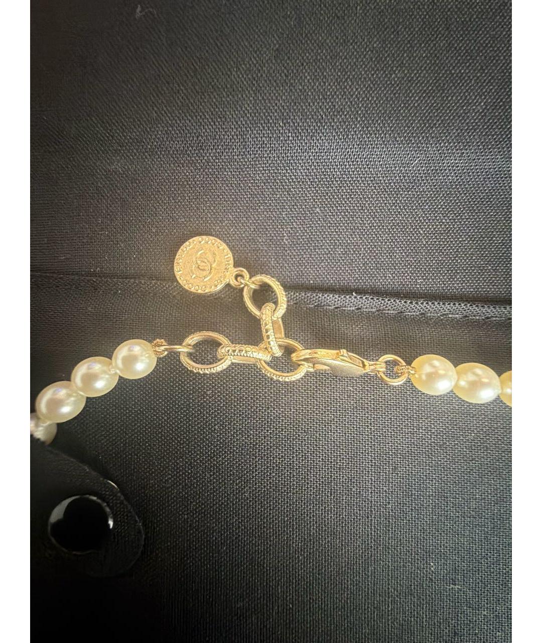 CHANEL Белое колье, фото 3