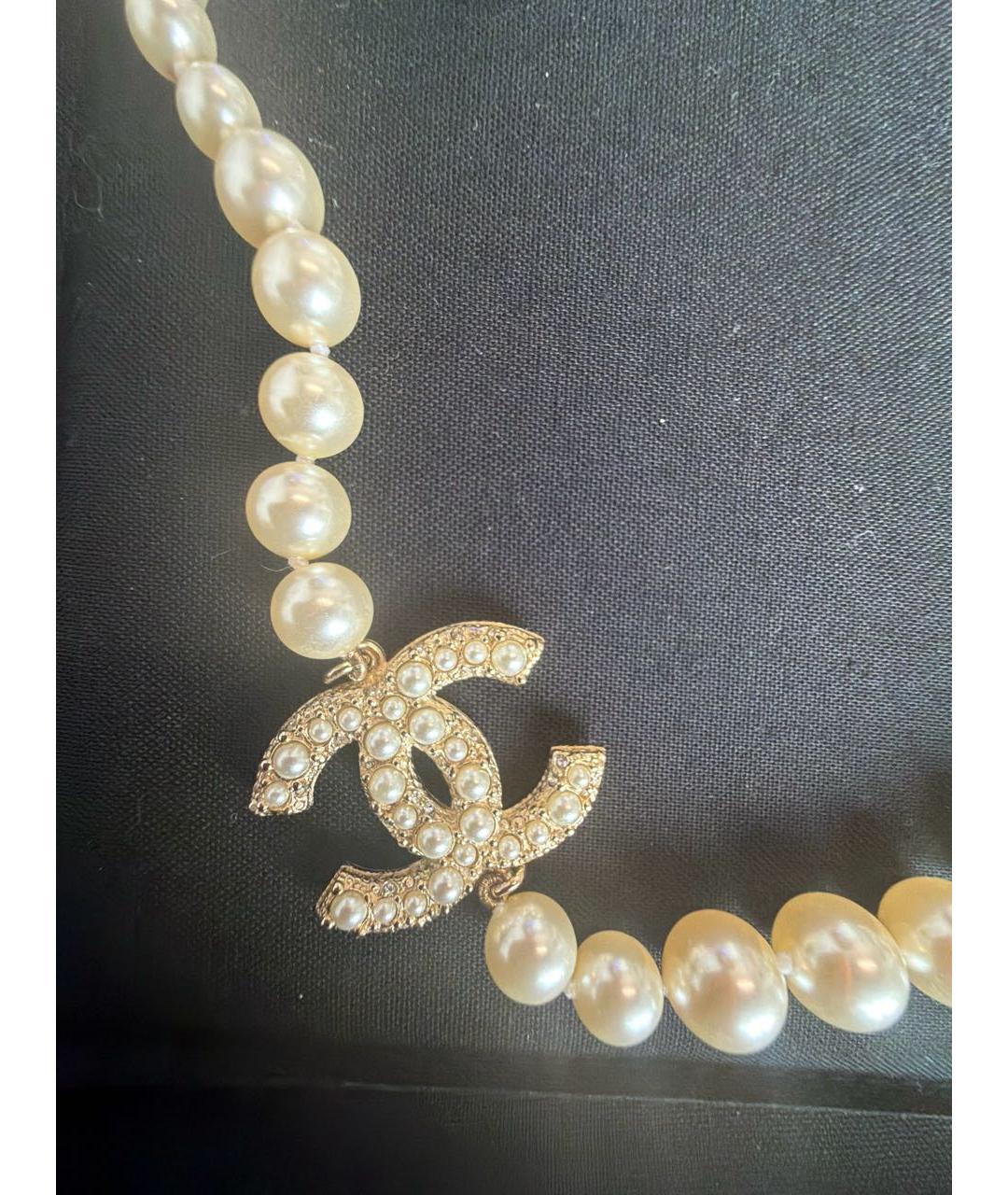 CHANEL Белое колье, фото 2