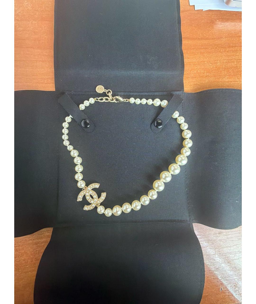 CHANEL Белое колье, фото 6