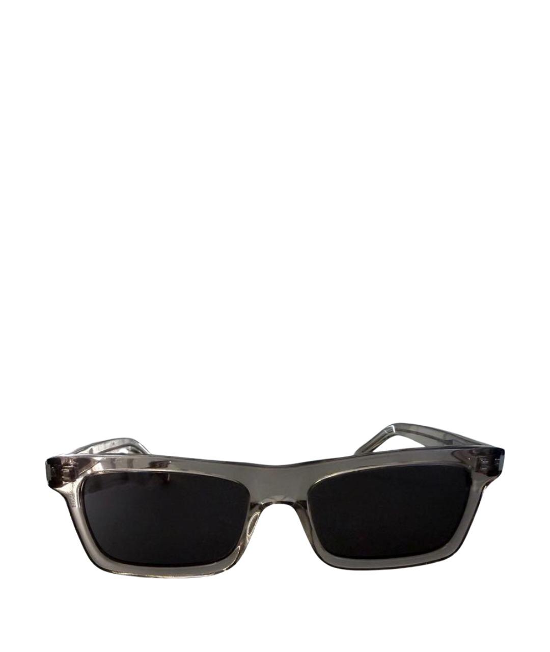 SAINT LAURENT Серые пластиковые солнцезащитные очки, фото 1