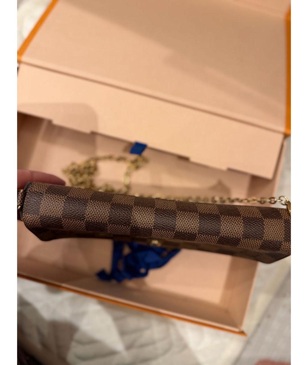 LOUIS VUITTON Коричневая сумка через плечо из канвы, фото 2