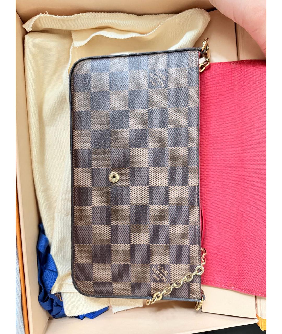 LOUIS VUITTON Коричневая сумка через плечо из канвы, фото 6