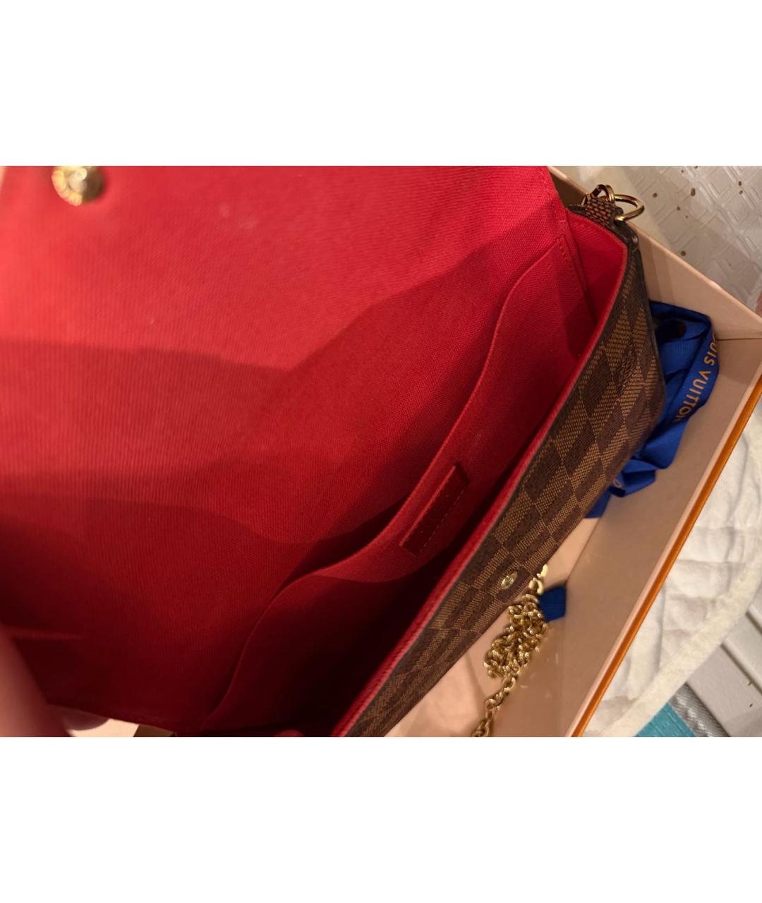 LOUIS VUITTON Коричневая сумка через плечо из канвы, фото 4