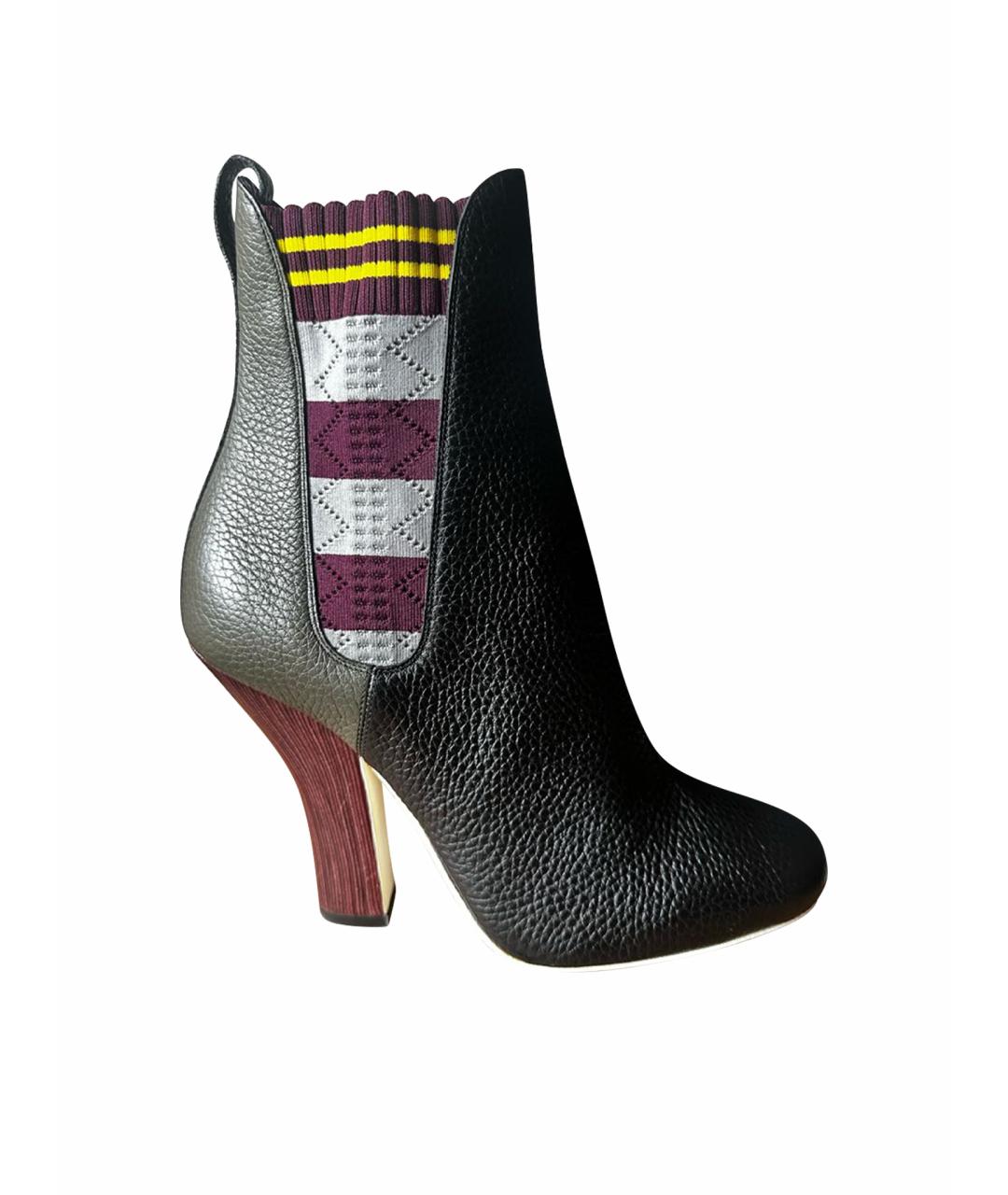 FENDI Мульти кожаные ботильоны, фото 1
