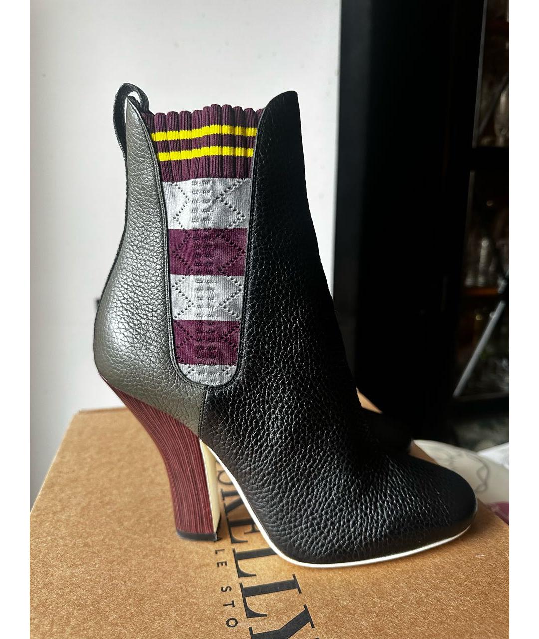 FENDI Мульти кожаные ботильоны, фото 6