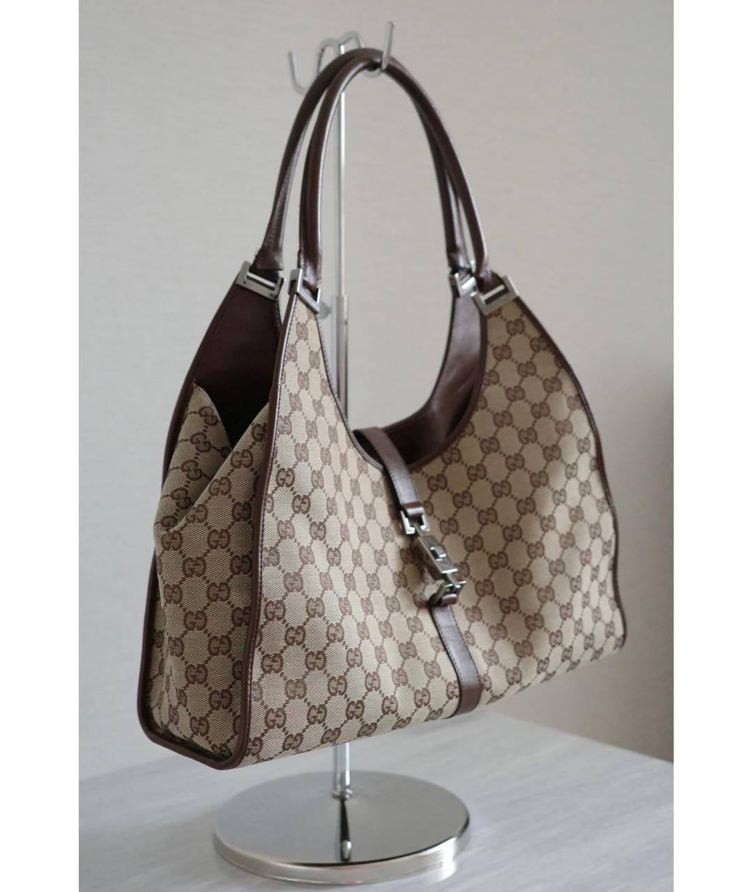 GUCCI Бежевая сумка тоут из канвы, фото 2