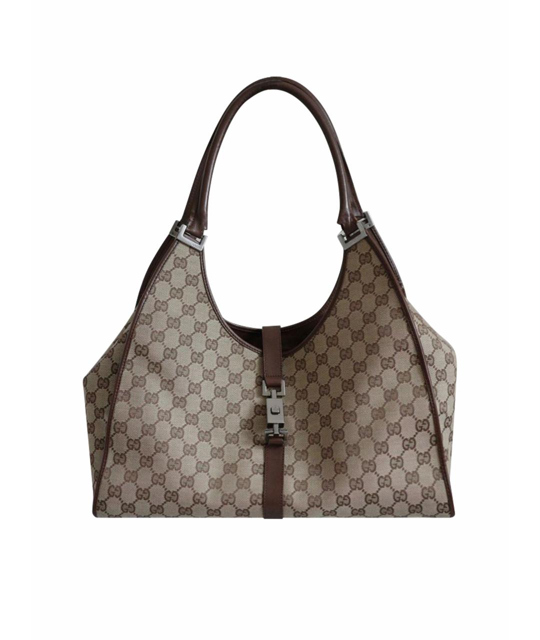GUCCI Бежевая сумка тоут из канвы, фото 1