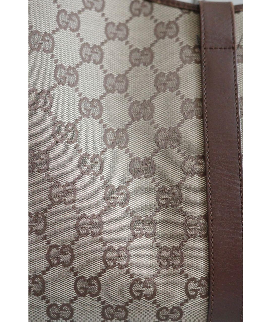 GUCCI Бежевая сумка тоут из канвы, фото 8