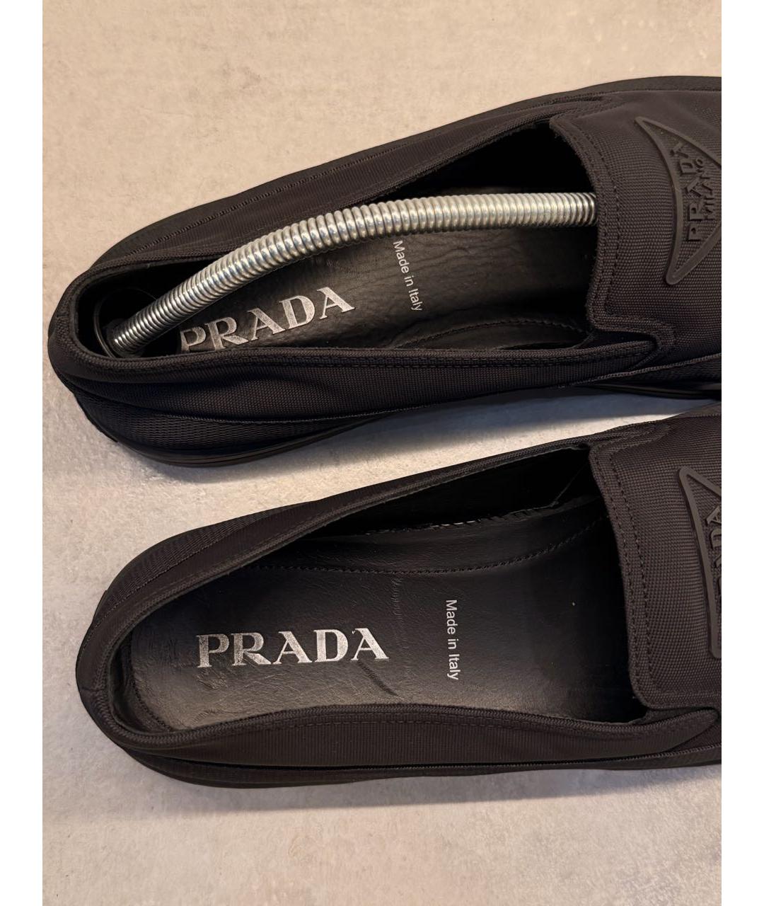PRADA Черные текстильные слипоны, фото 3