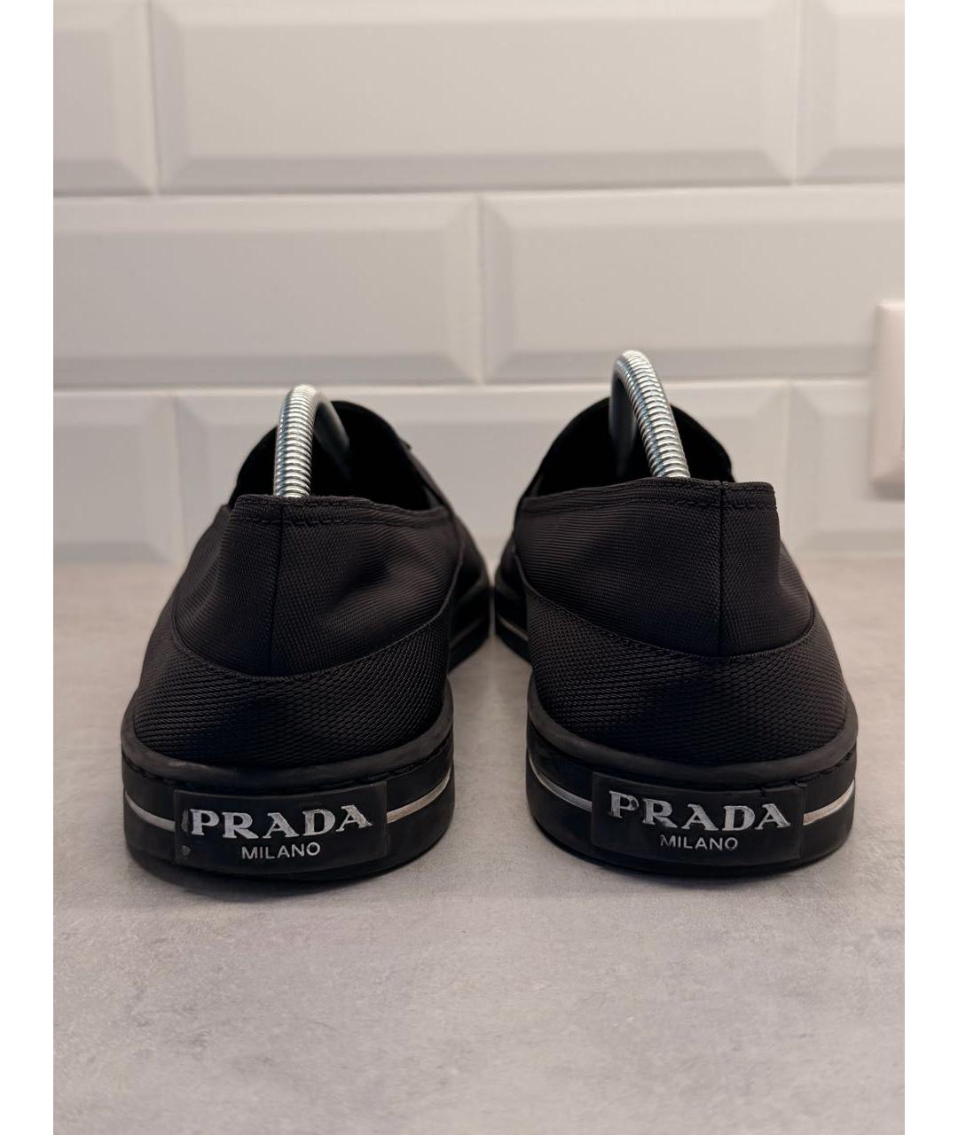 PRADA Черные текстильные слипоны, фото 4